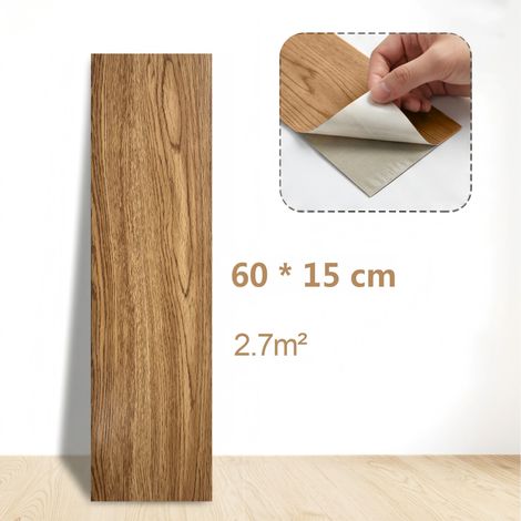 Brstheco Panneaux PVC Autoadhésifs Imperméables 60x15cm 30 Pièces