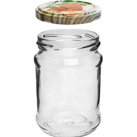 Bocal en verre pour conserves avec couvercle à vis 250 ml, lot de 6 (1/2)