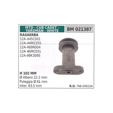 Supporto mozzo portalama rasaerba tagliaerba 12A-445C001 MTD 021387