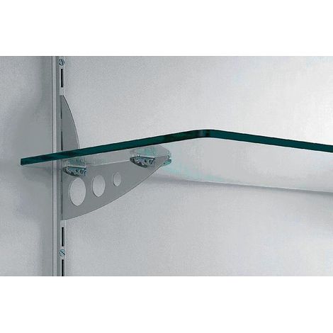 Console ajourée Design DMA Soft Design pas de 37 mm aluminium finition argent satiné longueur 380 mm - SOFADI