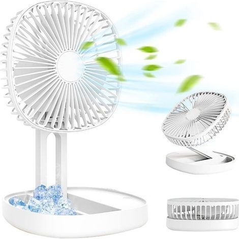Tragbarer, faltbarer Computerventilator mit 3 Geschwindigkeitsstufen, 185 cm, klein, leiser Tischventilator (1/5)