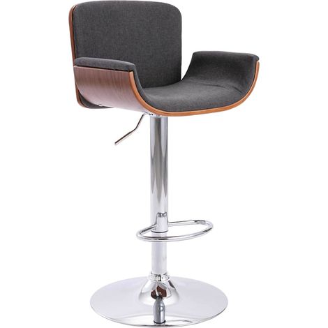 vidaXL Taburete de cocina tela gris (1/5)