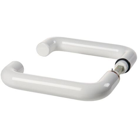 Béquille de porte double renforcée blanche - Carré 7 mm - NY94F - Normbau