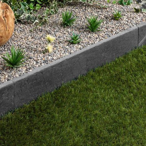 Bordure de jardin Ardoise Noire Vieillie 100x20x3 cm (à l'unité) - RO'MA NATURE (1/3)