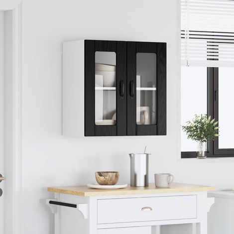 Küchenschrank mit Speicher Lucca Schwarze Eiche 60 x 31 x 60 cm