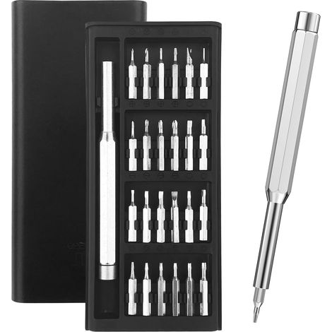 Set di cacciaviti di precisione 24 in 1, kit di cacciaviti di precisione, mini set di cacciaviti, set di cacciaviti magnetici, per riparare telefoni, tablet, fotocamere, orologi, occhiali (1/5)