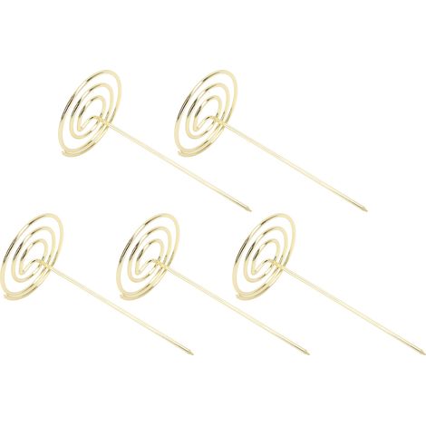 Porte-reçus en acier inoxydable 5 pièces - Support durable pour tickets de caisse, factures et notes (1/5)