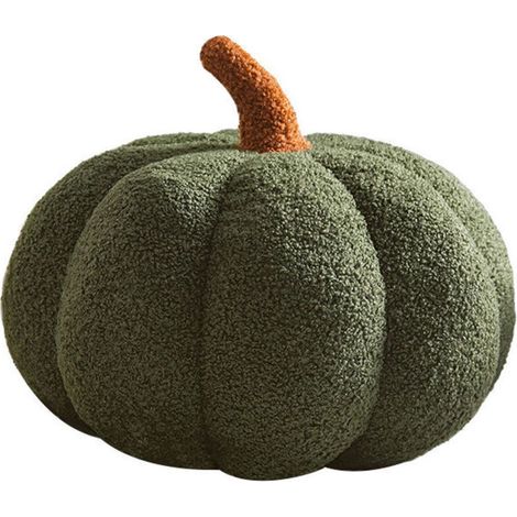 Coussin citrouille d'Halloween, décoration créative, coussin de canapé, décoration de la maison, 20 cm, vert (1/5)