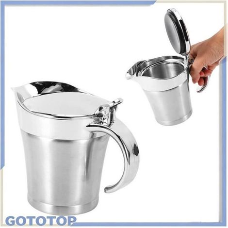 Pot À Sauce - Acier Inoxydable 304 - Double Paroi Isolante - Pour Cuisine Domestique Et Professionnelle - 1 Pièce (1/5)
