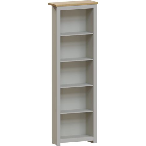 Arlington 5 Tier Bookcase Shelving Storage Unit, Grey