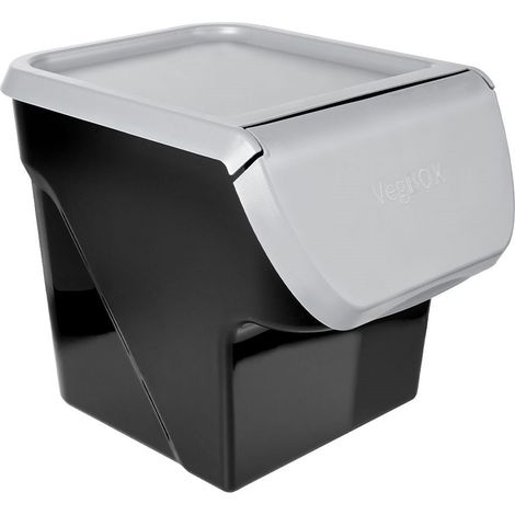 Recipiente para frutas y verduras con tapa, gris, 13 l (1/5)