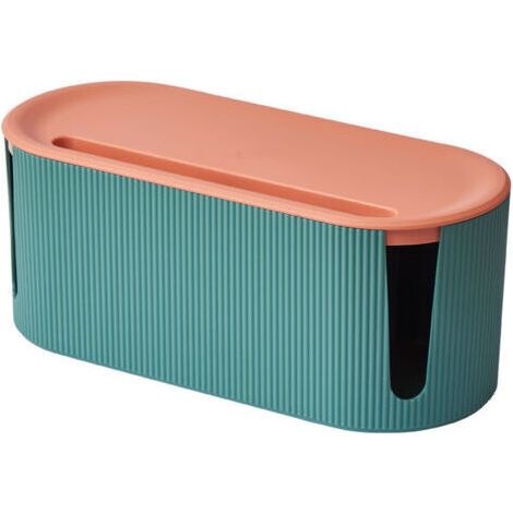BUNTHAUS Boîtes de câbles design - Gestion des câbles - Boîtes de rangement pour barrettes d'alimentation(vert citron) (1/5)