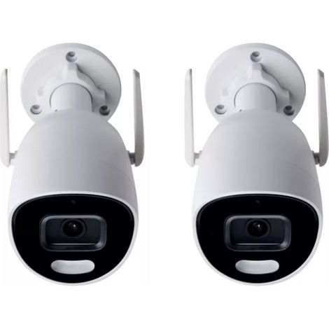 Delta Dore – Pack de 2 caméras de surveillance extérieures connectées – Full HD 2 MP – Vision nocturne jusqu’à 30m – Détection humaine et véhicule