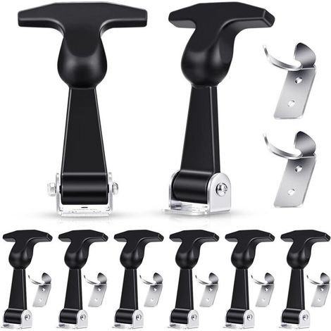 Adatto per un set di 8 supporti per cappa flessibili in acciaio inox con fibbia a T in gomma flessibile e cinghia di trazione in gomma flessibile.
