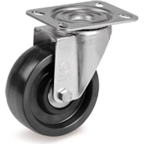 Roulette INOX pivotante Ø 80 mm pour CHARIOT FOUR DE CUISSON de - 20 à 300°C ROULEMENT (1/2)