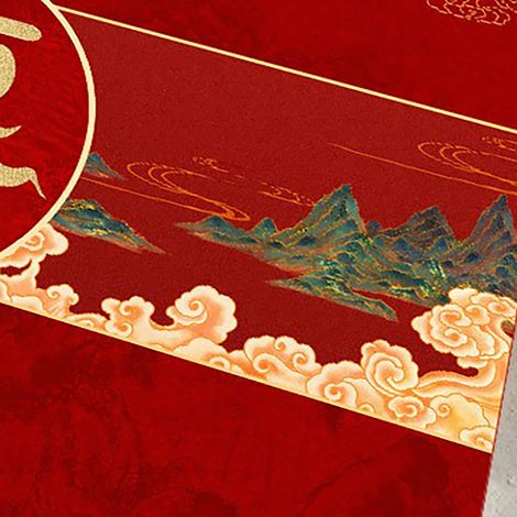 Tapis de porte rouge Nouvel An maison carpette chanceuse symbole porte-bonheur crémaillère fête déco 11 40x60cm (1/5)