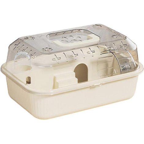 Kleintiertransportkäfig (Hamster, Rennmäuse, Meerschweinchen) – Beige (1/5)