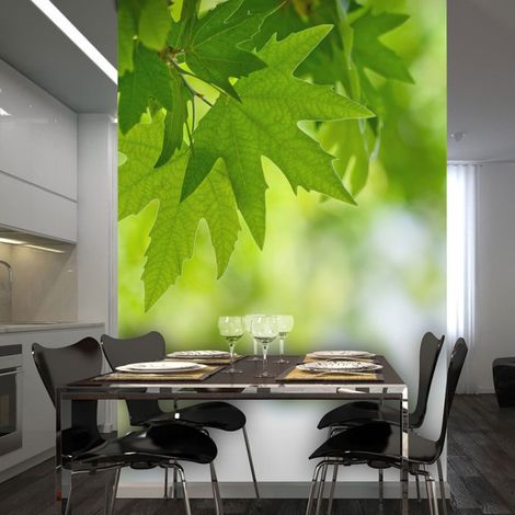 Papier Peint "Feuilles Shallow Focus" 154 x 200 cm (1/2)