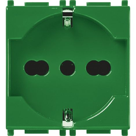 Presa 2P+T 16A Univ. Antibatterico Verde VIMAR 14210.AB.V