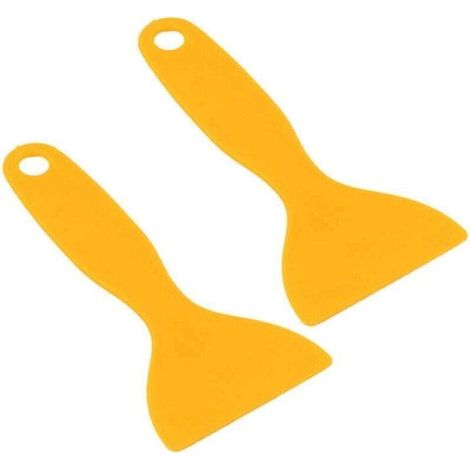 Lot de 2 films vinyles jaunes, nettoyants, grattoirs, dissolvants de bulles d'air, autocollants, outils d'installation (1/4)