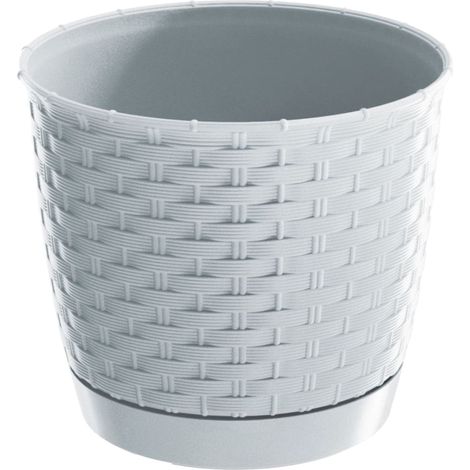 Runder Blumentopf mit Untersetzer RATOLLA DRLO300 Weiß (1/5)
