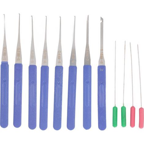 Kit d'extracteurs de tarauds en acier à ressort (12 pièces) pour vis cassées et foirées (0,15 mm - 0,4 mm)