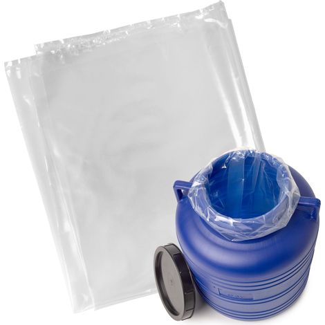 Garronda sachets de fermentation 60 L 100 Pièces insert alimentaire PE pour fût et seau transparent 80 microns pour choucroute cornichons légumes en saumure marinade et stockage GD-0180