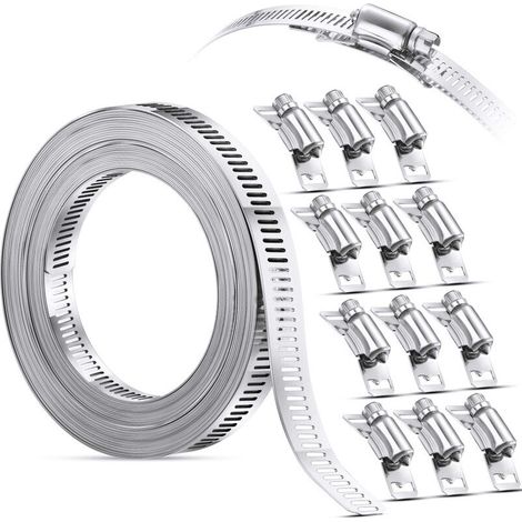 Hose clamps, 304 stainless steel hose clamps, adjustable hose clamps, stainless steel hose clamps (1/5)