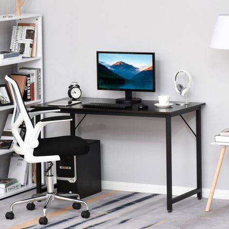 120x60x73cm - Bureau à domicile Table à manger Table d’étude informatique doté de pieds réglables Mobilier de bureau simple Charge 70kg (1/4)