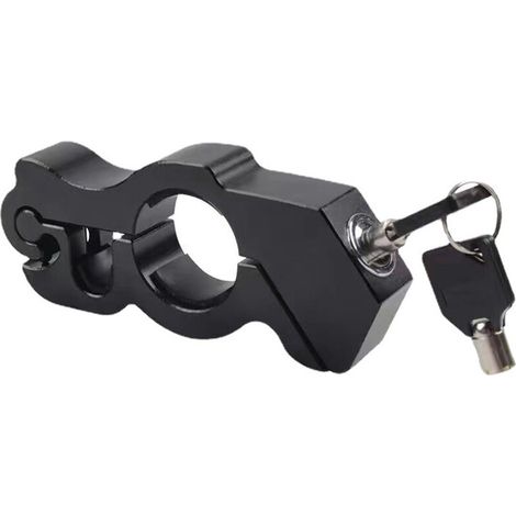 Jeffergarden Serrure D'accélérateur de Guidon de Vélo, Noir Antivol Moto Guidon Serrure D'accélérateur en Alliage D'aluminium Scooter Vélo Serrure D'accélérateur