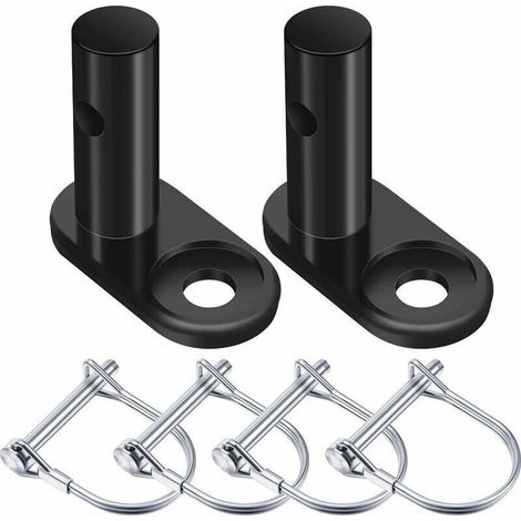 Attache de remorque vélo – Lot de 2 jeux (6 pièces) en acier noir émaillé, fixation sécurisée et durable (1/5)