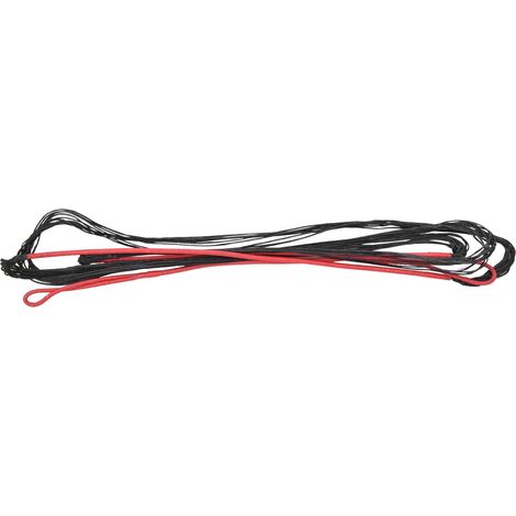 Corde d'arc en nylon universelle pour arc recurve et longbow, chasse, 12 brins, couleur noir et rouge, longueur 60 pouces (1/5)