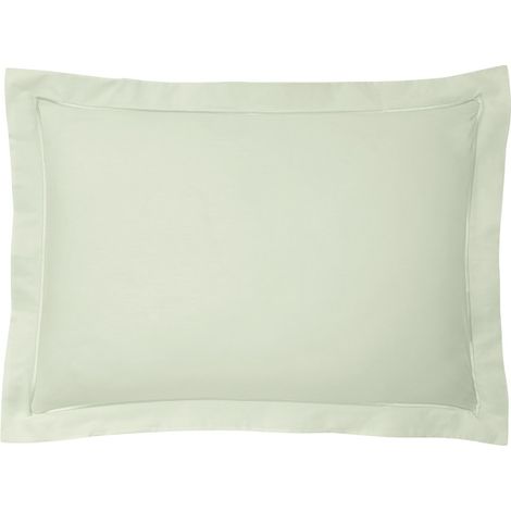 Taie d'oreiller percale de coton peigné "Julian" toutes dimensions Coton Pur - Julian Vert d'Eau - - Julian Vert d'Eau - Taie d'oreiller 50 x 70 cm finition points bourdon (1/4)
