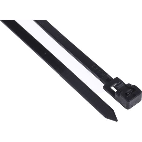 Serre-câble RS PRO Noir en Nylon 66, 125mm x 4,5 mm ( Prix pour Sachet de 100 ) (1/2)