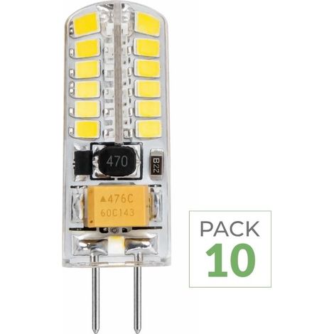 Ampoule LED G4 12V 3W SMD2835 24LED 360° - Pack de 10 / Blanc Froid  - SILUMEN