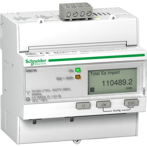 Schneider Electric Energiezähler IEM3155 3P+N 63A Modbu Mid A9MEM3155