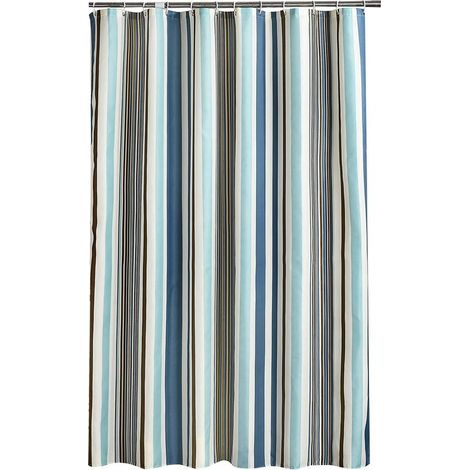 Rideau de douche 200x240 cm (LxH), Rideaux de douche anti-moisissures Doublure en tissu dPolyester doux Rideaux de bain Rideau Beau modèle pour WC de salle de bains (1/5)