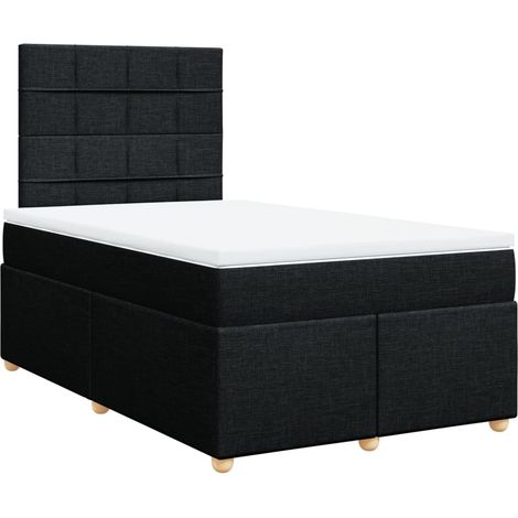 Maison Exclusive - Giroletto a Molle con Materasso Nero 120x200 cm in Tessuto