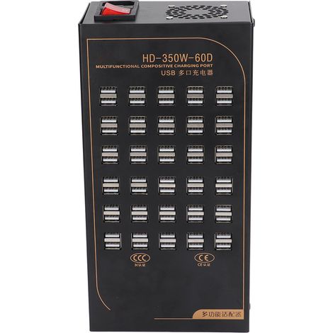 Station de charge USB 60 ports 350W chargeur multifonction pour outils électriques accessoires 200V240V (1/5)