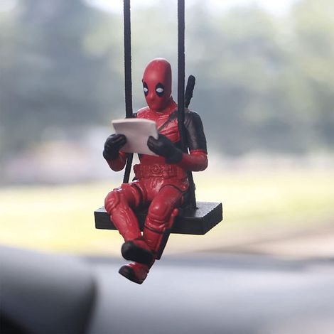 Porte-miroir Voiture - Figurine Deadpool Balançoire - Décoration Intérieur Auto - Pour Rétroviseur - 1 Pièce (1/5)
