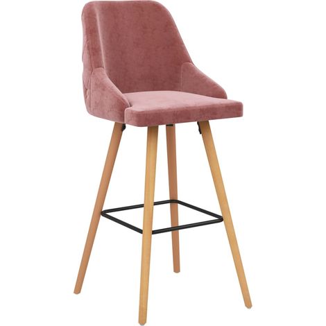 Maison Exclusive - Barhocker 2 Stk. Rosa Samt