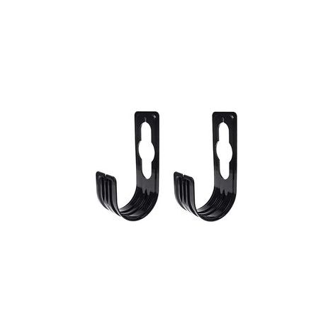 Lot de 2 supports muraux de tuyau d’arrosage, cintres portables, noir – (1/4)