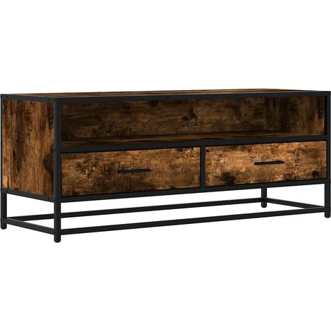 Maison Exclusive - TV-Schrank Räuchereiche 100x34,5x40 cm Holzwer