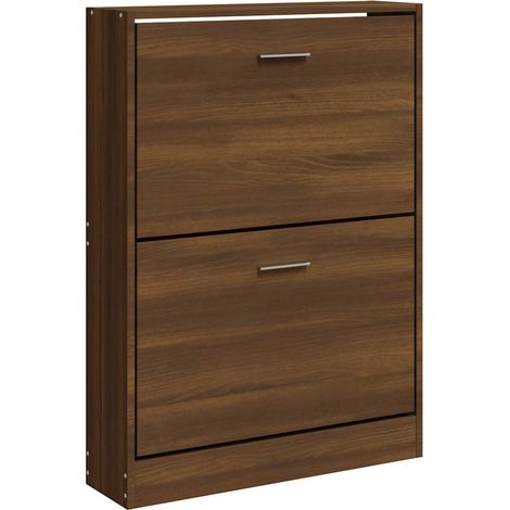 Maison Exclusive - Scarpiera Rovere Marrone 59x17x81 cm in Legno Multistrato (1/5)