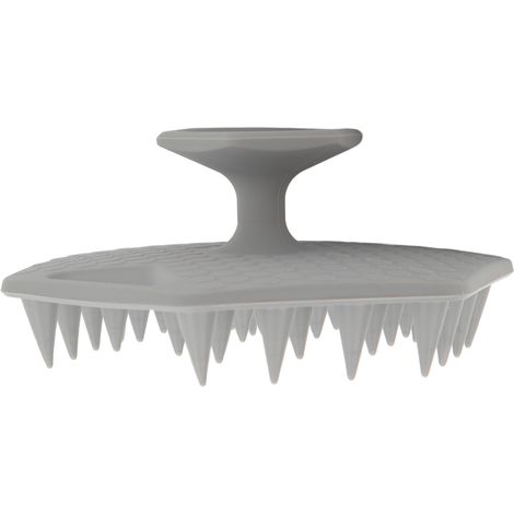 Gant de nettoyage visage silicone doux, brosse exfoliante peau avec ventouse, outil soin barbe, gris, nettoyage profond pores (1/5)
