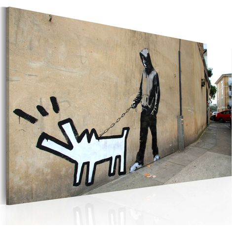 Quadro - Cane che abbaia (Banksy) - 60x40 (1/4)