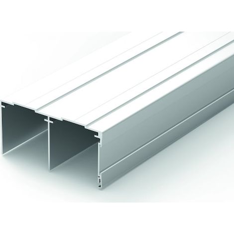 Rail haut de placard coulissant RH96/25 longueur 2550 mm largeur 96 mm laqué blanc - SEED GAMMISTE