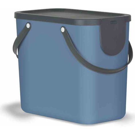 Rotho Mülltrennungssystem Albula 25 L horizon blue Recyclingbehälter Müll- & Abfalleimer