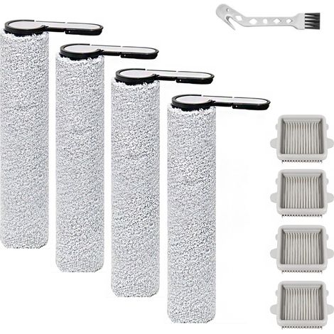 Bürstenrolle Zubehör für Roborock F25, F25 ACE, F25 RT, F25 LT, F25 ALT,F25 GT, F25 XT, F25 ACE Combo, F25 Combo Nass und Trockensauger Ersatzteile, 4 Bürstenrolle + 4 HEPA filter (1/5)