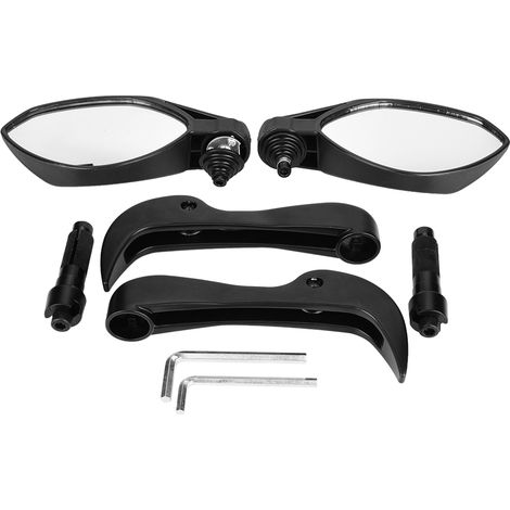 Rétroviseurs latéraux ronds adaptables pivotement 360° pour moto avec poignées de guidon (1/5)